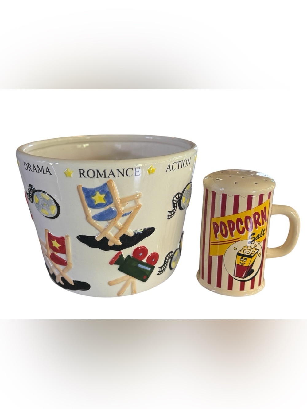 MSRF Movie Theater Popcorn Bowl and Mug Set Cinema Film Snackware